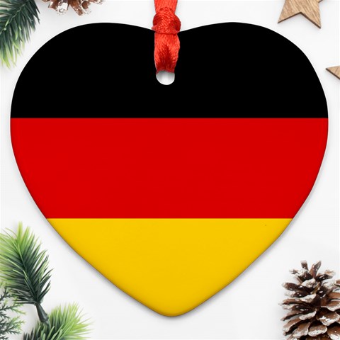 German Flag Heart Ornament (Two Sides) from ArtsNow.com Front