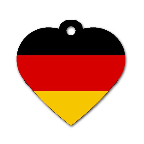 German Flag Dog Tag Heart (One Side) from ArtsNow.com Front