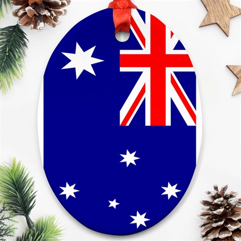 Australian Flag Ornament (Oval) from ArtsNow.com Front