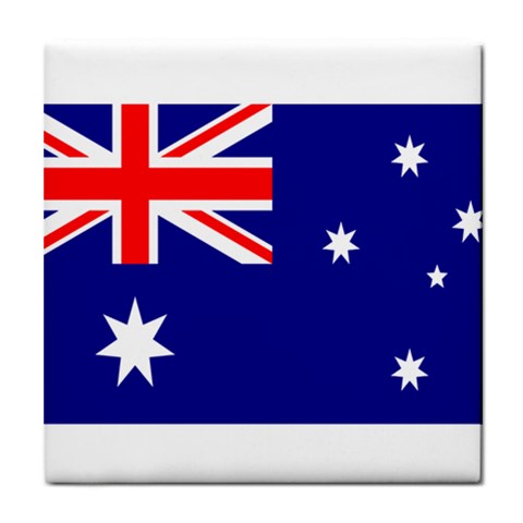 Australian Flag Tile Coaster from ArtsNow.com Front