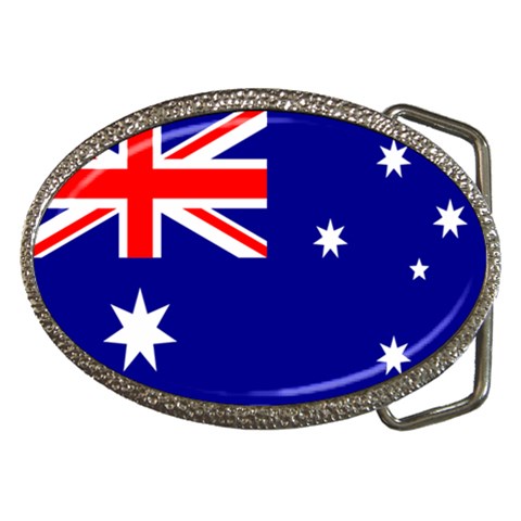 Australian Flag Belt Buckle from ArtsNow.com Front