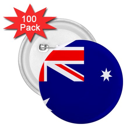 Australian Flag 2.25  Button (100 pack) from ArtsNow.com Front