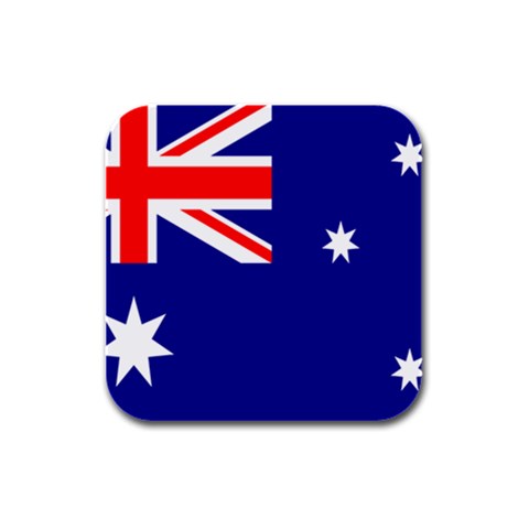 Australian Flag Rubber Square Coaster (4 pack) from ArtsNow.com Front