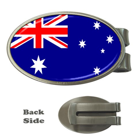 Australian Flag Money Clip (Oval) from ArtsNow.com Front