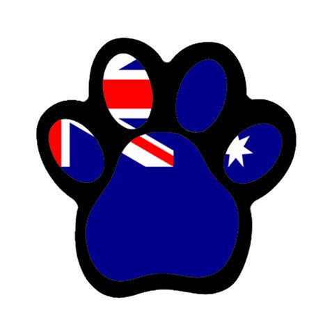 Australian Flag Magnet (Paw Print) from ArtsNow.com Front