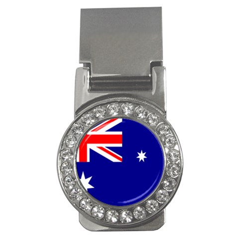 Australian Flag Money Clip (CZ) from ArtsNow.com Front