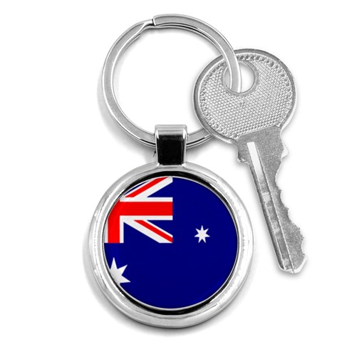 Australian Flag Key Chain (Round) from ArtsNow.com Front