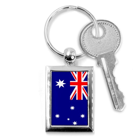 Australian Flag Key Chain (Rectangle) from ArtsNow.com Front