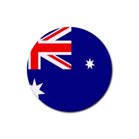 Australian Flag Rubber Round Coaster (4 pack) from ArtsNow.com Front