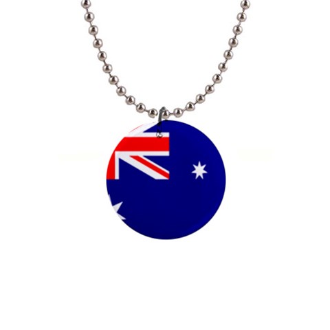 Australian Flag 1  Button Necklace from ArtsNow.com Front