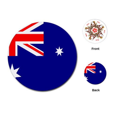 Australian Flag Playing Cards (Round) from ArtsNow.com Front