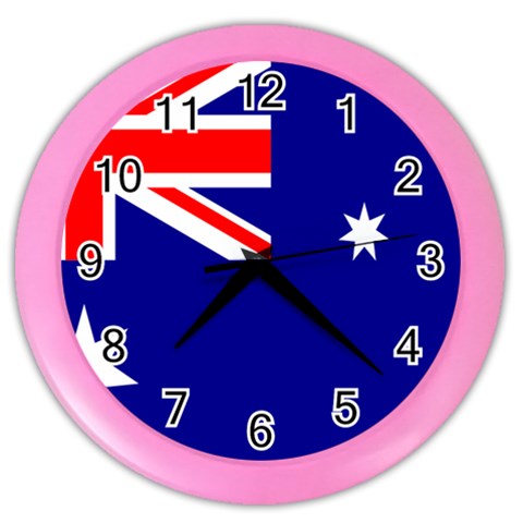 Australian Flag Color Wall Clock from ArtsNow.com Front