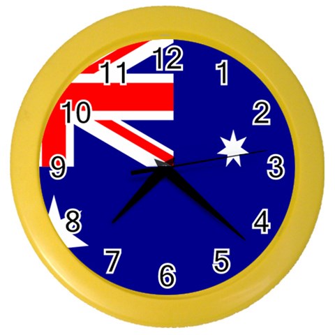 Australian Flag Color Wall Clock from ArtsNow.com Front