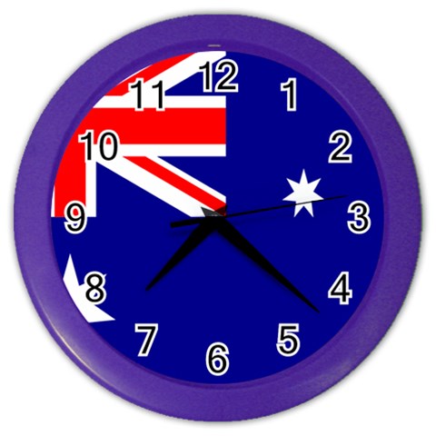 Australian Flag Color Wall Clock from ArtsNow.com Front