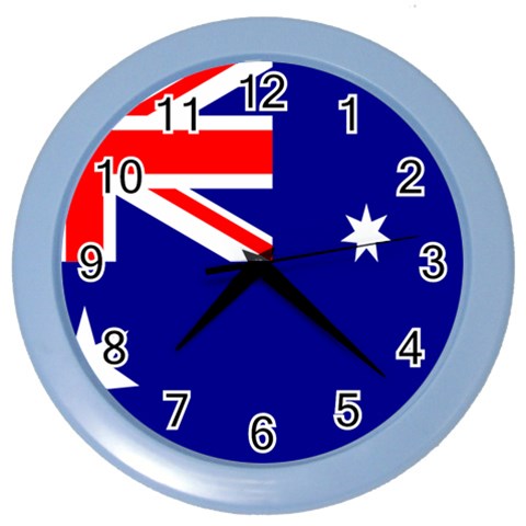 Australian Flag Color Wall Clock from ArtsNow.com Front