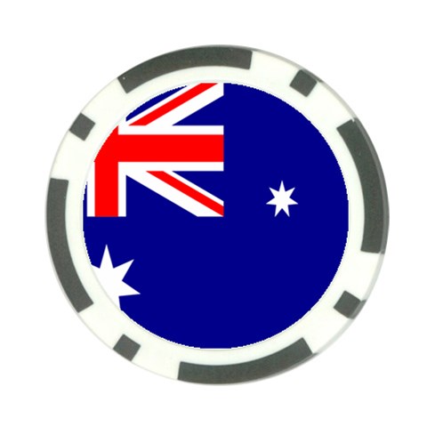 Australian Flag Poker Chip Card Guard from ArtsNow.com Front