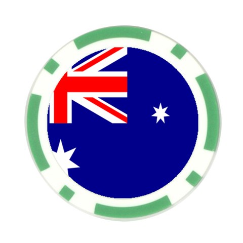 Australian Flag Poker Chip Card Guard from ArtsNow.com Front