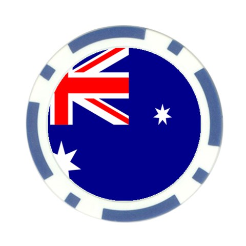 Australian Flag Poker Chip Card Guard from ArtsNow.com Front