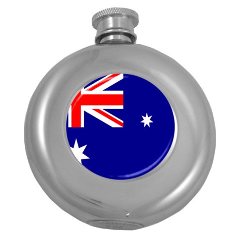 Australian Flag Hip Flask (5 oz) from ArtsNow.com Front