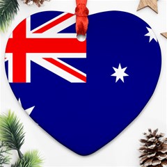 Australian Flag Heart Ornament (Two Sides) from ArtsNow.com Back