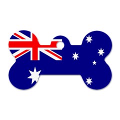 Australian Flag Dog Tag Bone (Two Sides) from ArtsNow.com Front