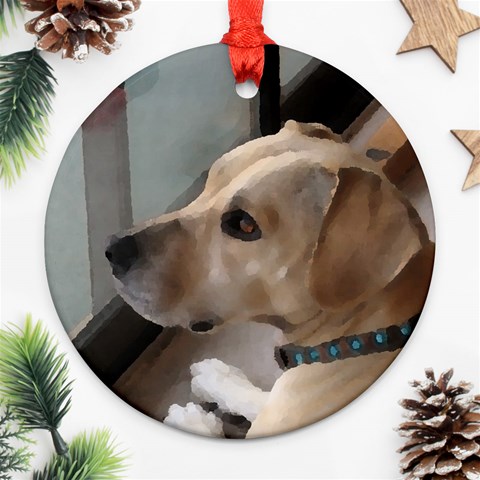 Fun puppy Ornament (Round) from ArtsNow.com Front