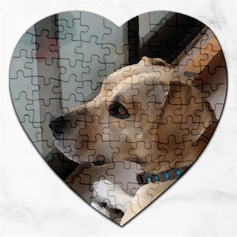 Fun puppy Jigsaw Puzzle (Heart) from ArtsNow.com Front