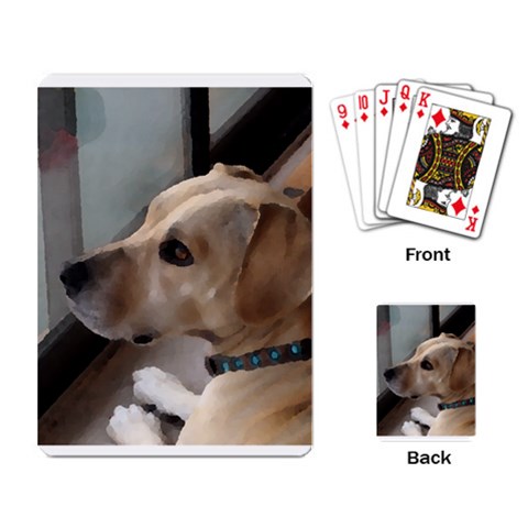 Labrador Puppy Playing Cards Single Design from ArtsNow.com Back