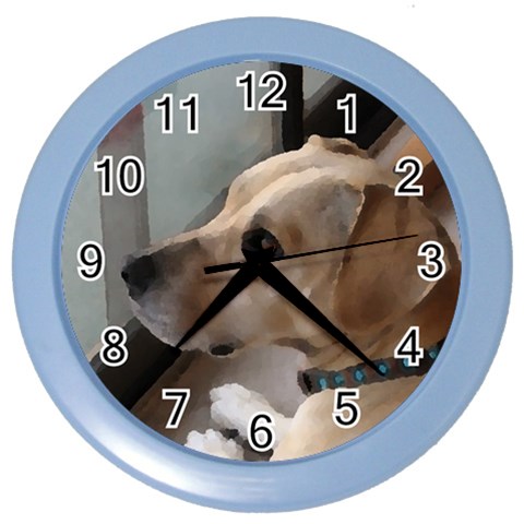 Fun puppy Color Wall Clock from ArtsNow.com Front