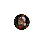 Santa Cat 1  Mini Button