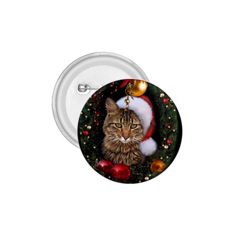 Santa Cat 1.75  Button from ArtsNow.com Front