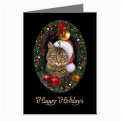 Santa Cat Greeting Card from ArtsNow.com Left