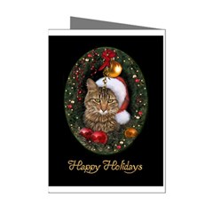 Santa Cat Mini Greeting Cards (Pkg of 8) from ArtsNow.com Left