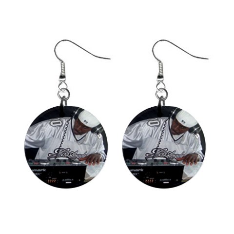 Hip Hop Gospel Connection Logo 1  Button Earrings from ArtsNow.com Front