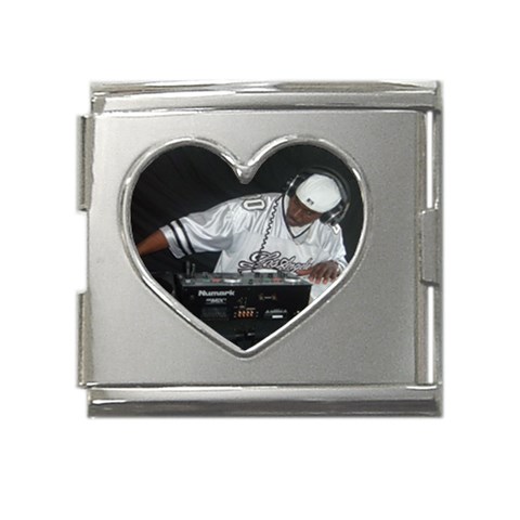 Hip Hop Gospel Connection Logo Mega Link Heart Italian Charm (18mm) from ArtsNow.com Front