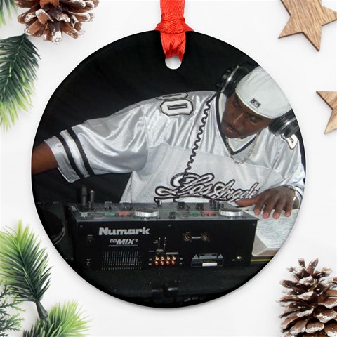 Hip Hop Gospel Connection Logo Round Ornament (Two Sides) from ArtsNow.com Front