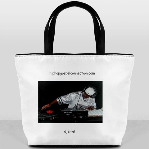 Hip Hop Gospel Connection Logo Bucket Bag from ArtsNow.com Back