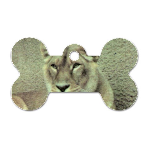 Lioness Dog Tag Bone (One Side) from ArtsNow.com Front