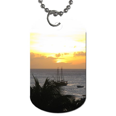 Aruban Sunset Dog Tag (One Side) from ArtsNow.com Front