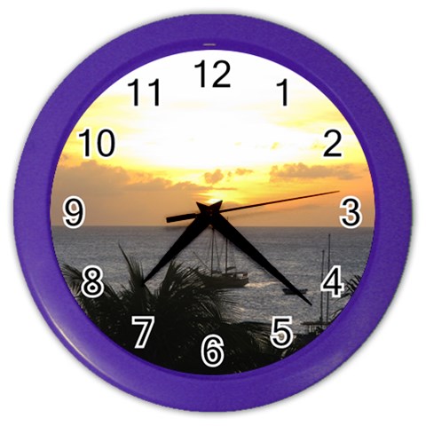 Aruban Sunset Color Wall Clock from ArtsNow.com Front