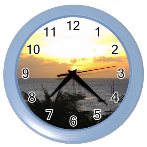 Aruban Sunset Color Wall Clock from ArtsNow.com Front