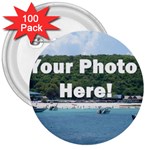 Personalised Photo 3  Button (100 pack)