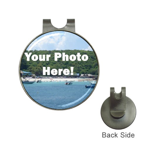 Personalised Photo Golf Ball Marker Hat Clip from ArtsNow.com Front