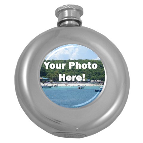 Personalised Photo Hip Flask (5 oz) from ArtsNow.com Front