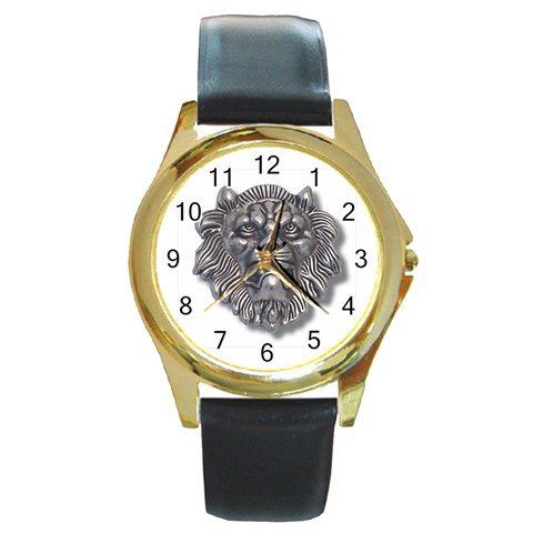 LARK60 Round Gold Metal Watch from ArtsNow.com Front