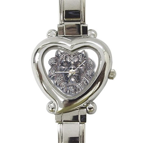 LARK60 Heart Italian Charm Watch from ArtsNow.com Front