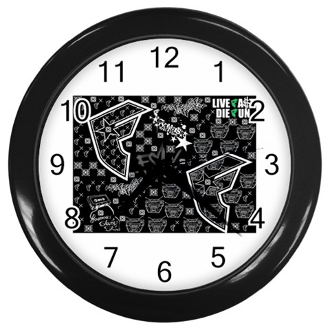 wallpaper_12647 Wall Clock (Black) from ArtsNow.com Front