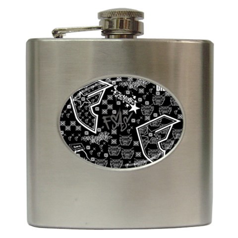 wallpaper_12647 Hip Flask (6 oz) from ArtsNow.com Front