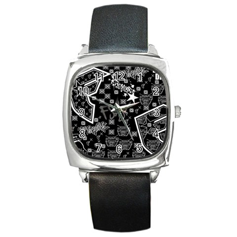 wallpaper_12647 Square Metal Watch from ArtsNow.com Front