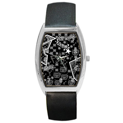 wallpaper_12647 Barrel Style Metal Watch from ArtsNow.com Front